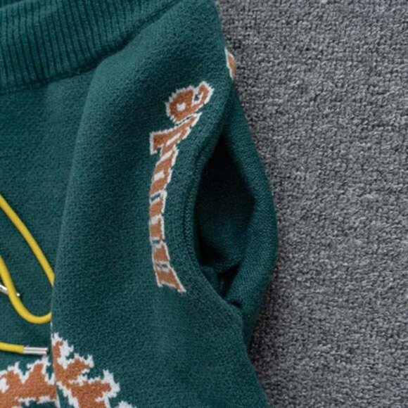 Rhude Brown Jacquard Logo Knit Shorts Green - Picture 3 of 12